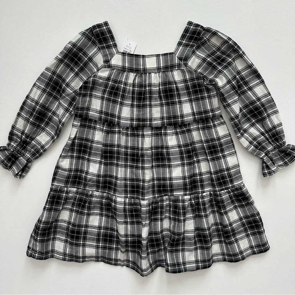 Gap Kids Long Sleeve Plaid Dress Size XS (4/5) Little Girls